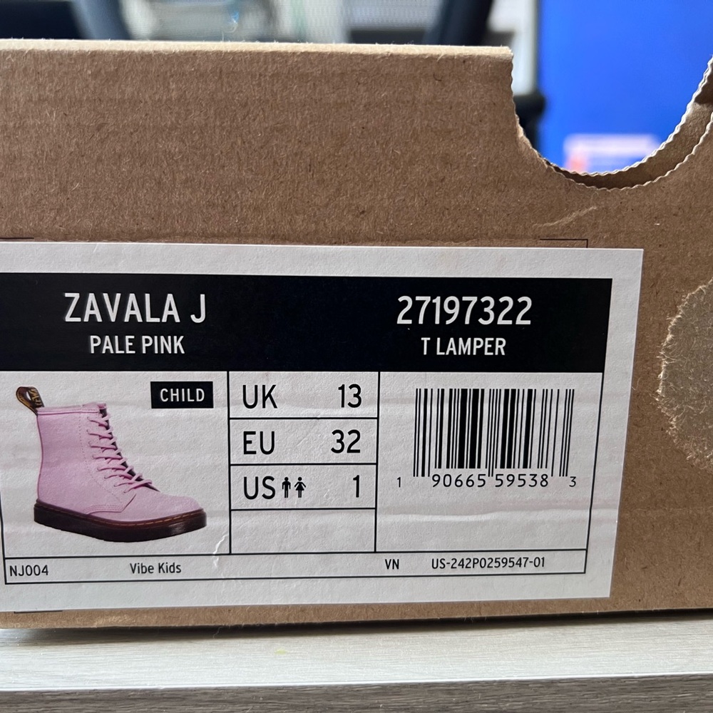 Dr. Martens Kids Pale Pink Boots